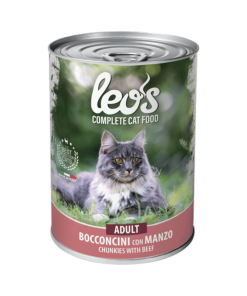 Leo's adult cat food with beef