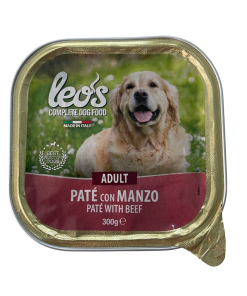 Leo’s Dog Food – Beef Flavor Wet Food for Adult Dogs, 300g